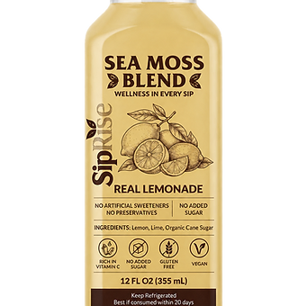Bottle of SipRise Real Lemonade, 12 fl oz