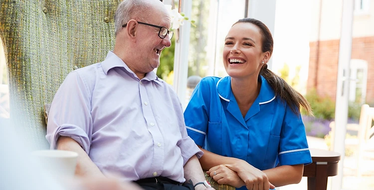 A carer providing domiciliary care to a service user at home