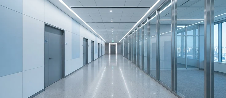 Clean modern commercial building interior
