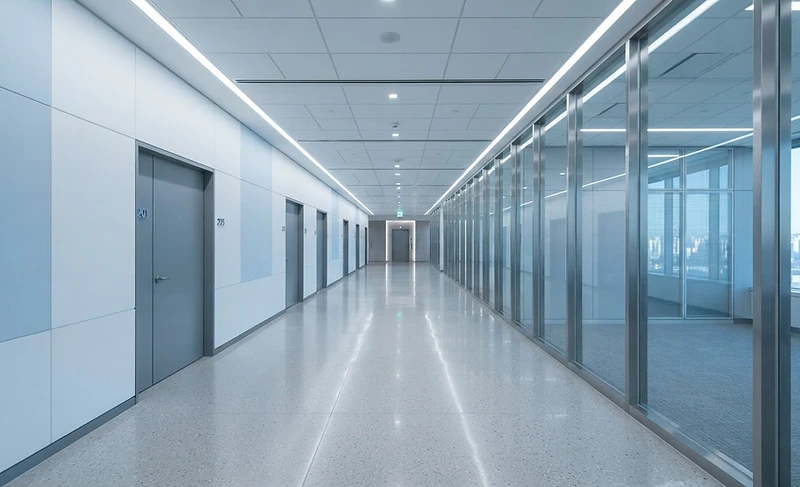 Modern commercial building interior