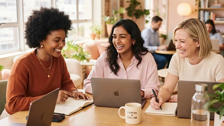 Women collaborating at work