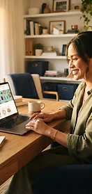 Mobile view of an online store