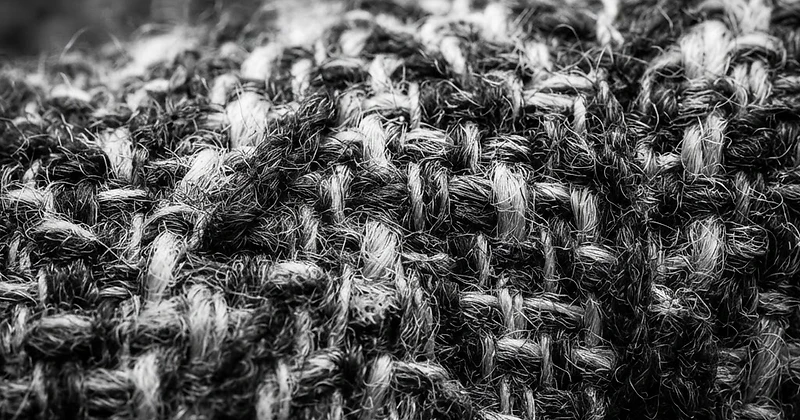 Tessuto macro in bianco e nero