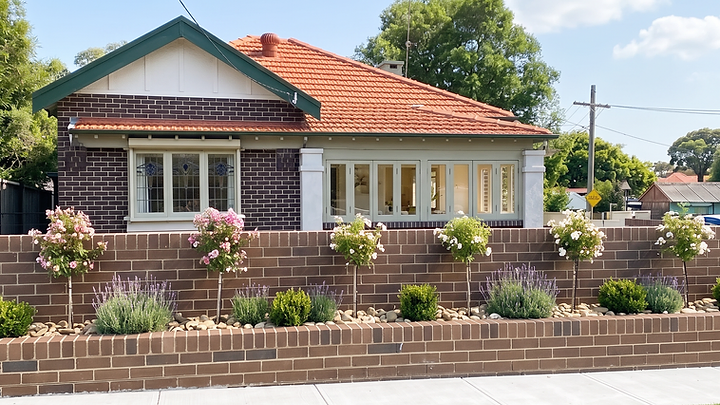 Strathfield character home front yard before and after renovation — after