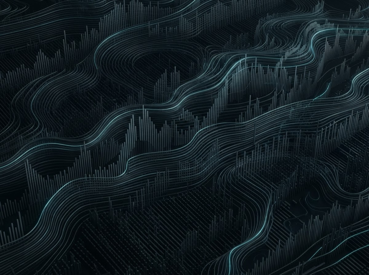 Abstract monochrome data field