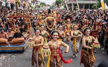 Pawai budaya di Bintan