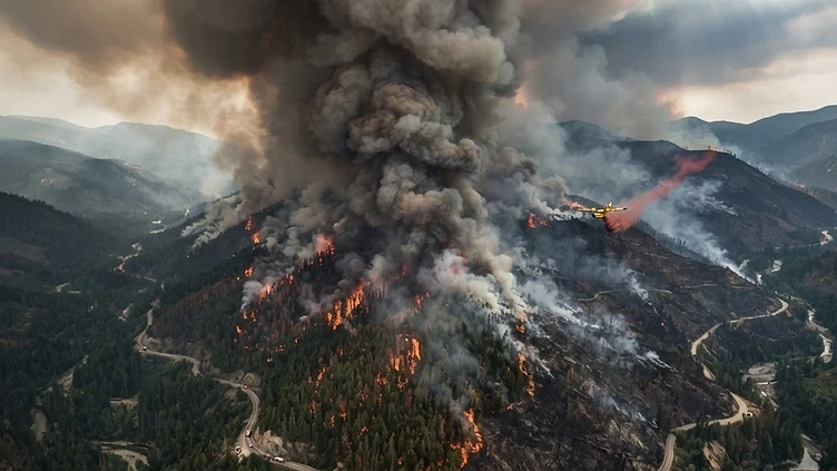 Hutan yang terbakar