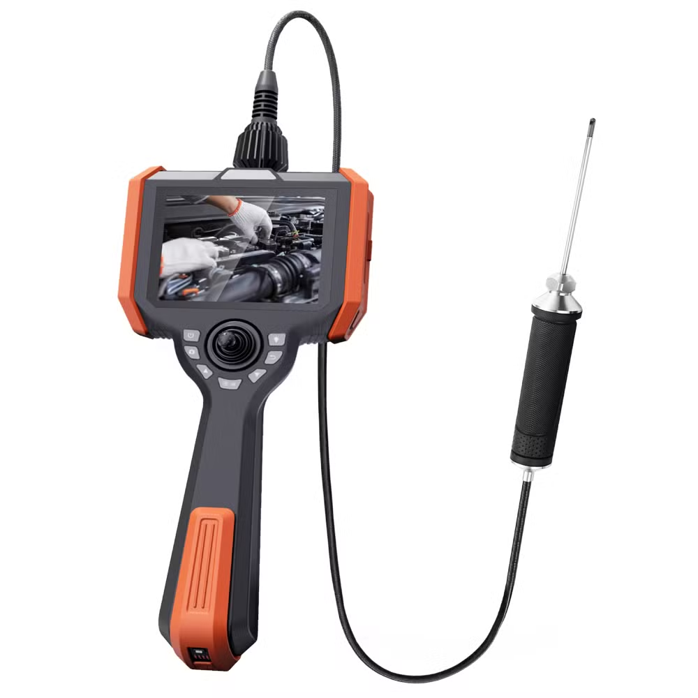 Handheld industrial videoscope with flexible probe