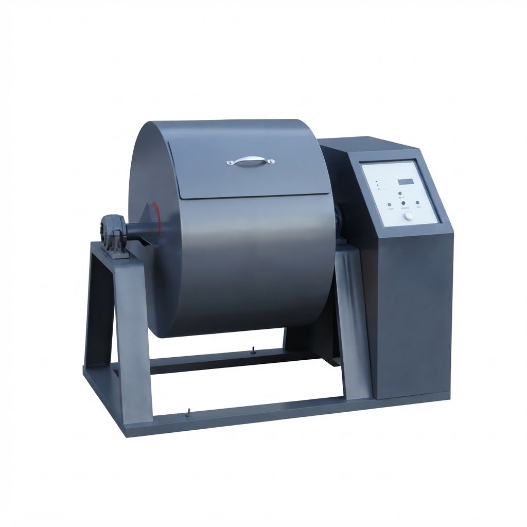 Los Angeles abrasion machine with steel drum and digital counter