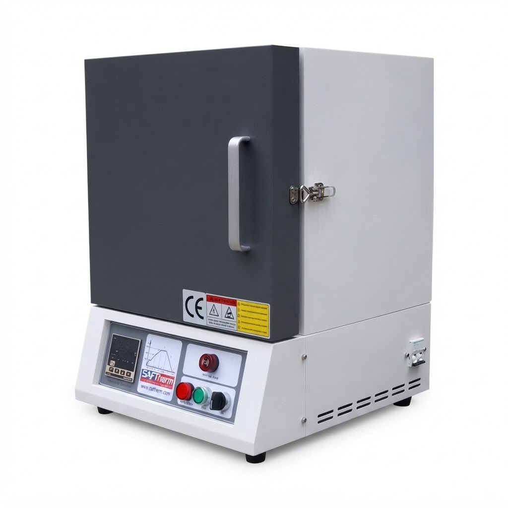 Laboratory muffle furnace with digital temperature controls