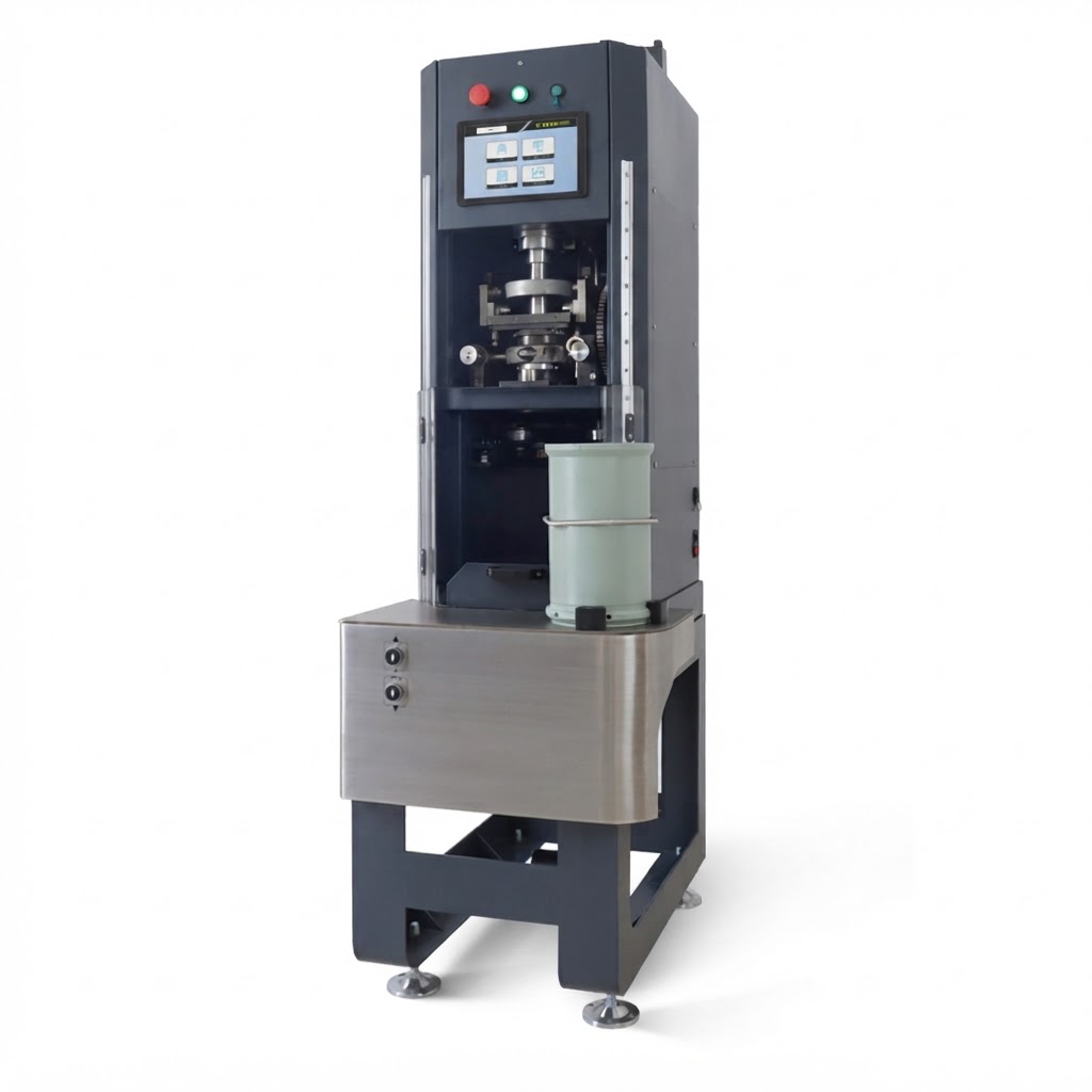 Servo-controlled gyratory compactor with touchscreen interface