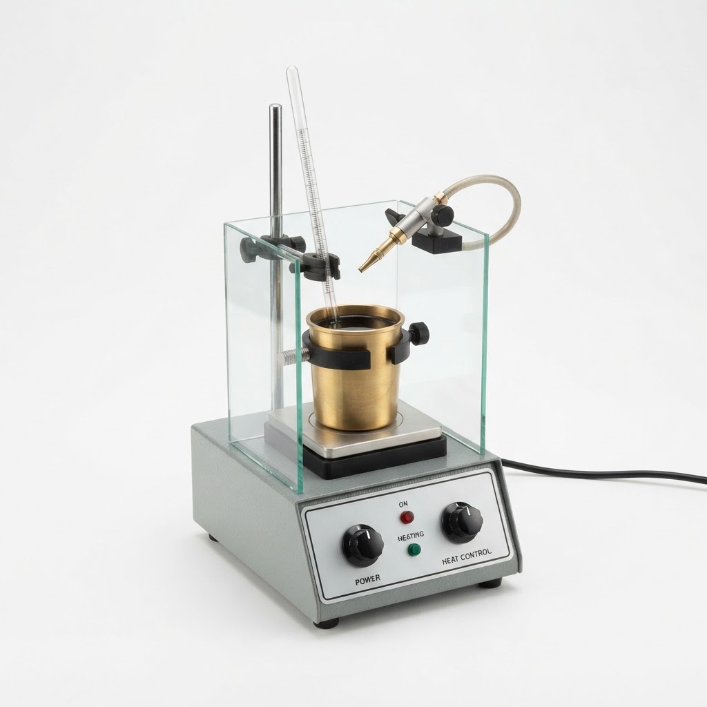 Cleveland open cup flash and fire point tester with heater