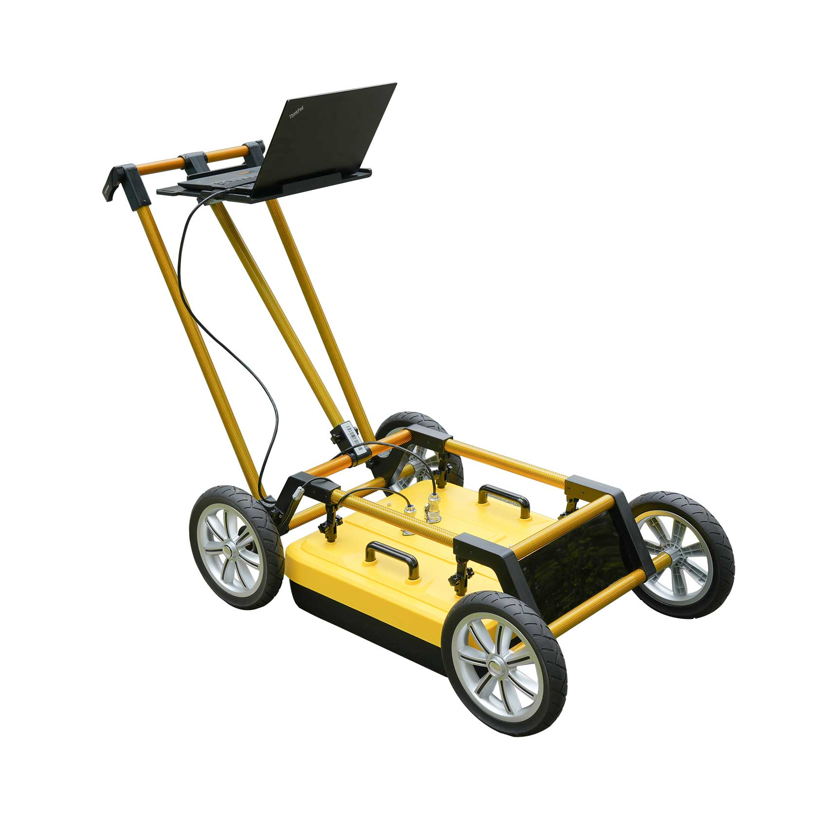 Wheeled ground penetrating radar system with laptop acquisition