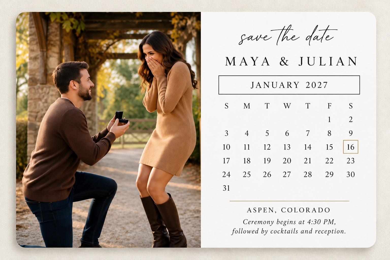 Save the Date - Maya & Julian