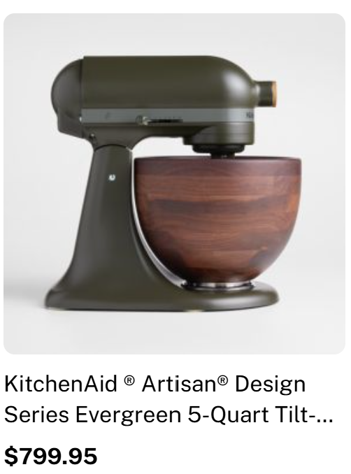 KitchenAid® Artisan® Design Series Evergreen 5-Quart Tilt-...