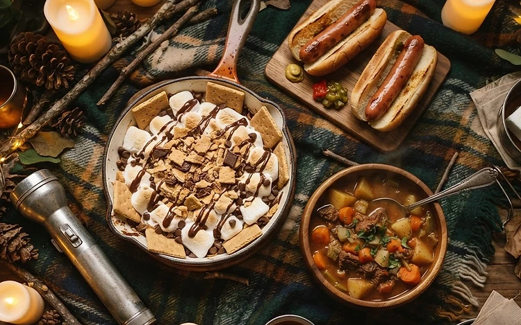 Camping in the Living Room Dinner