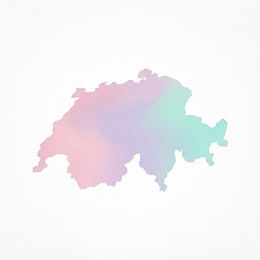 Stylised map of Switzerland