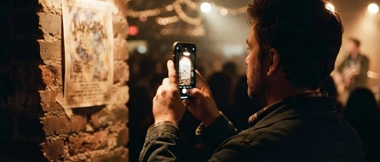 Live music scene — warm amber stage light