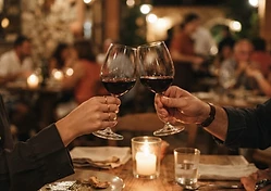 A toast at the dinner