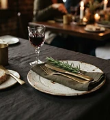Detail of the set table