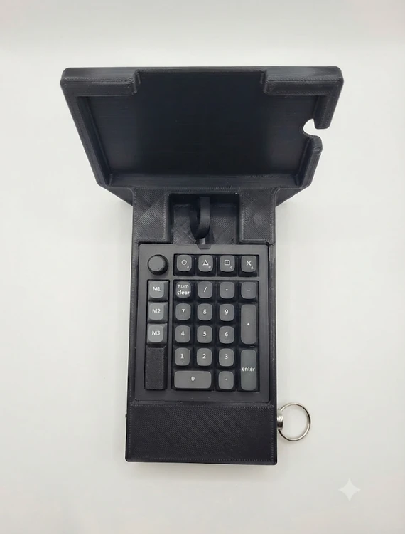 MICS chassis detail — top-down view of keypad and housing