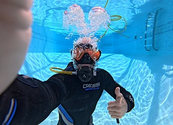 Nate scuba diving