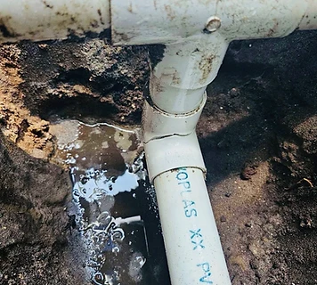 Underground plumbing leak