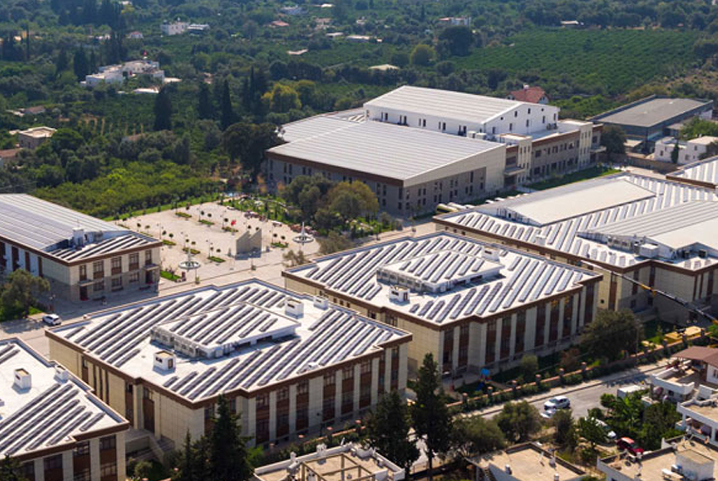 Bodrum Marmara College campus seen from above