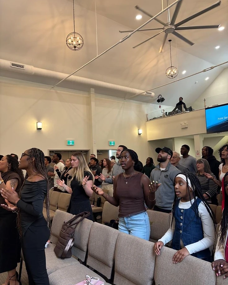 Congregation worshipping at The Door Church Halifax