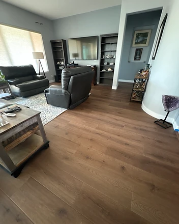 Family room LVP flooring