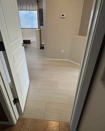 Tile flooring project by Gray's Flooring