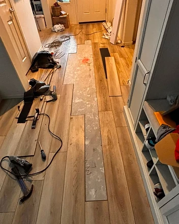 Repairs flooring project by Gray's Flooring