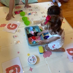 Sensory play with Italian food flashcards