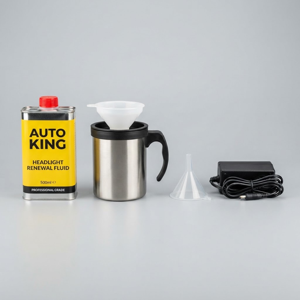 Polímero Auto King Restaurador de Faros 500 ml + Taza
