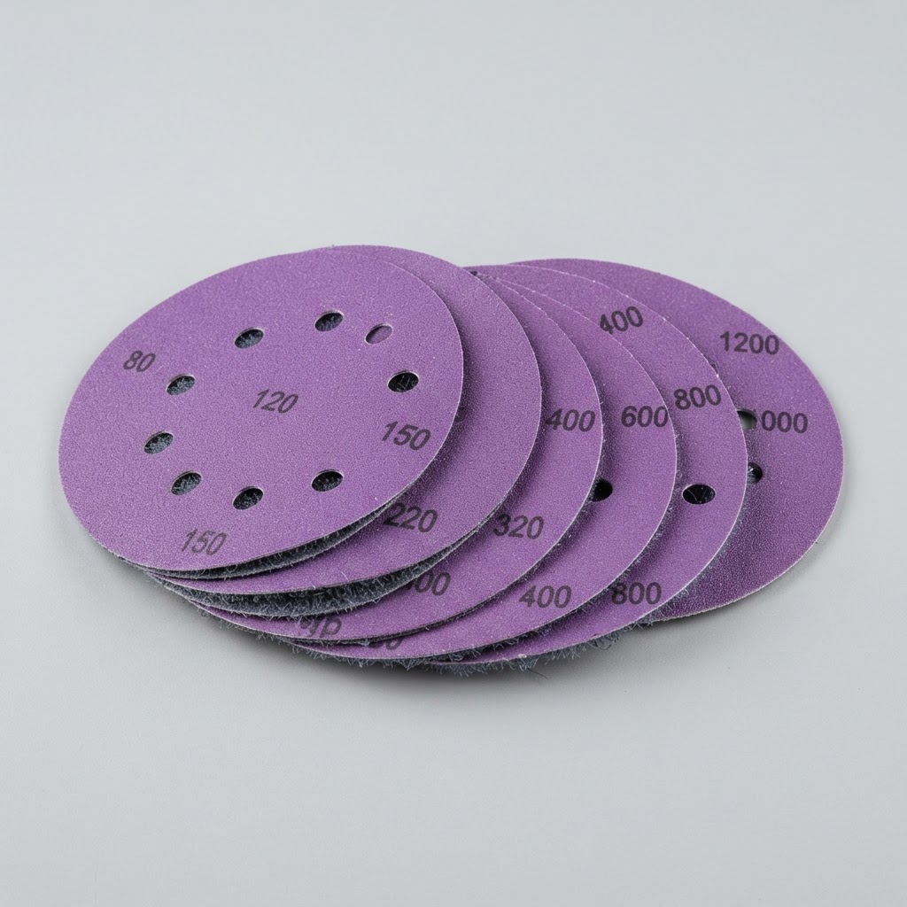 10 Discos de Lija 6" Velcro Automotriz para Restauración de Faros