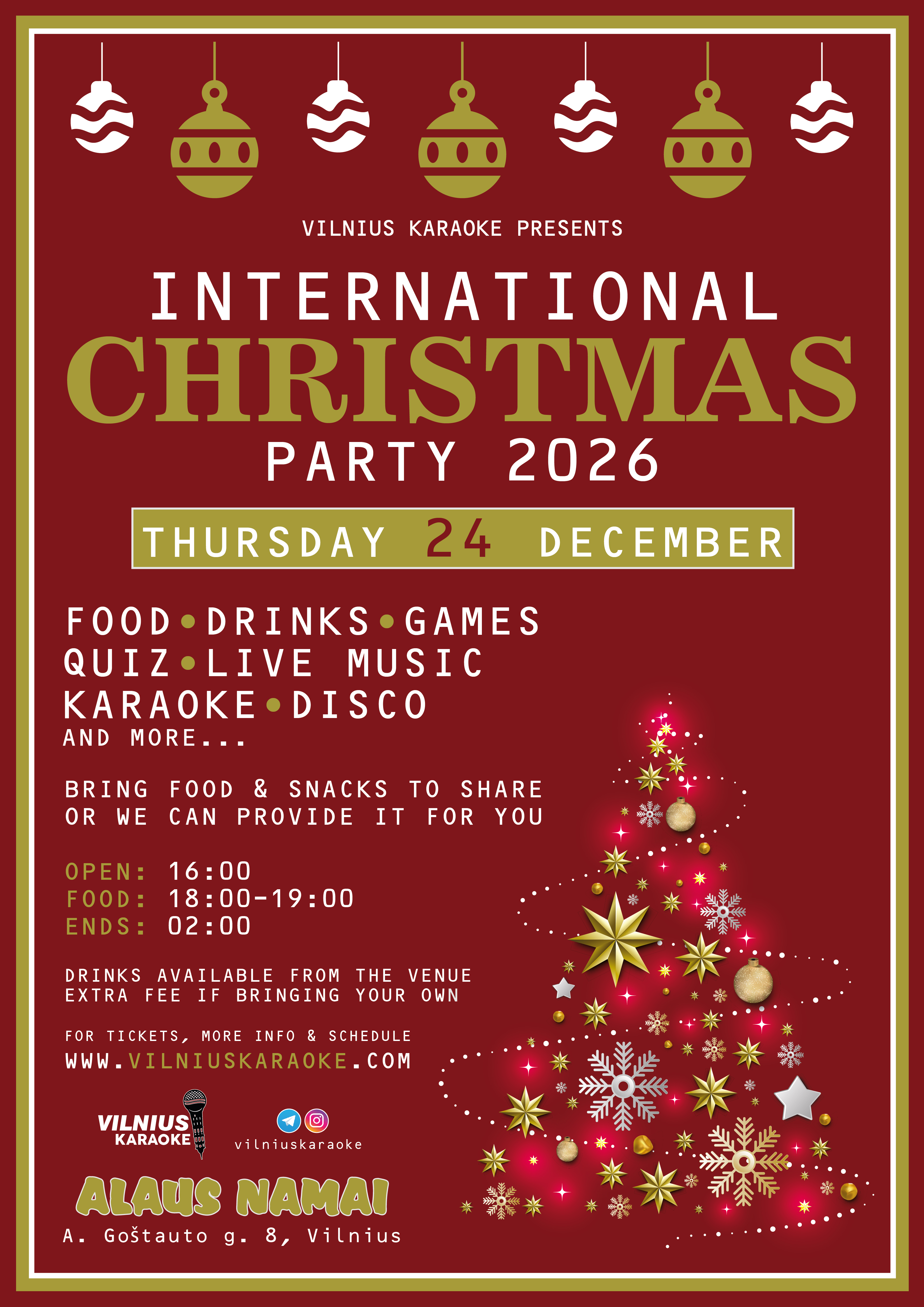 Vilnius Karaoke International Christmas Party 2026