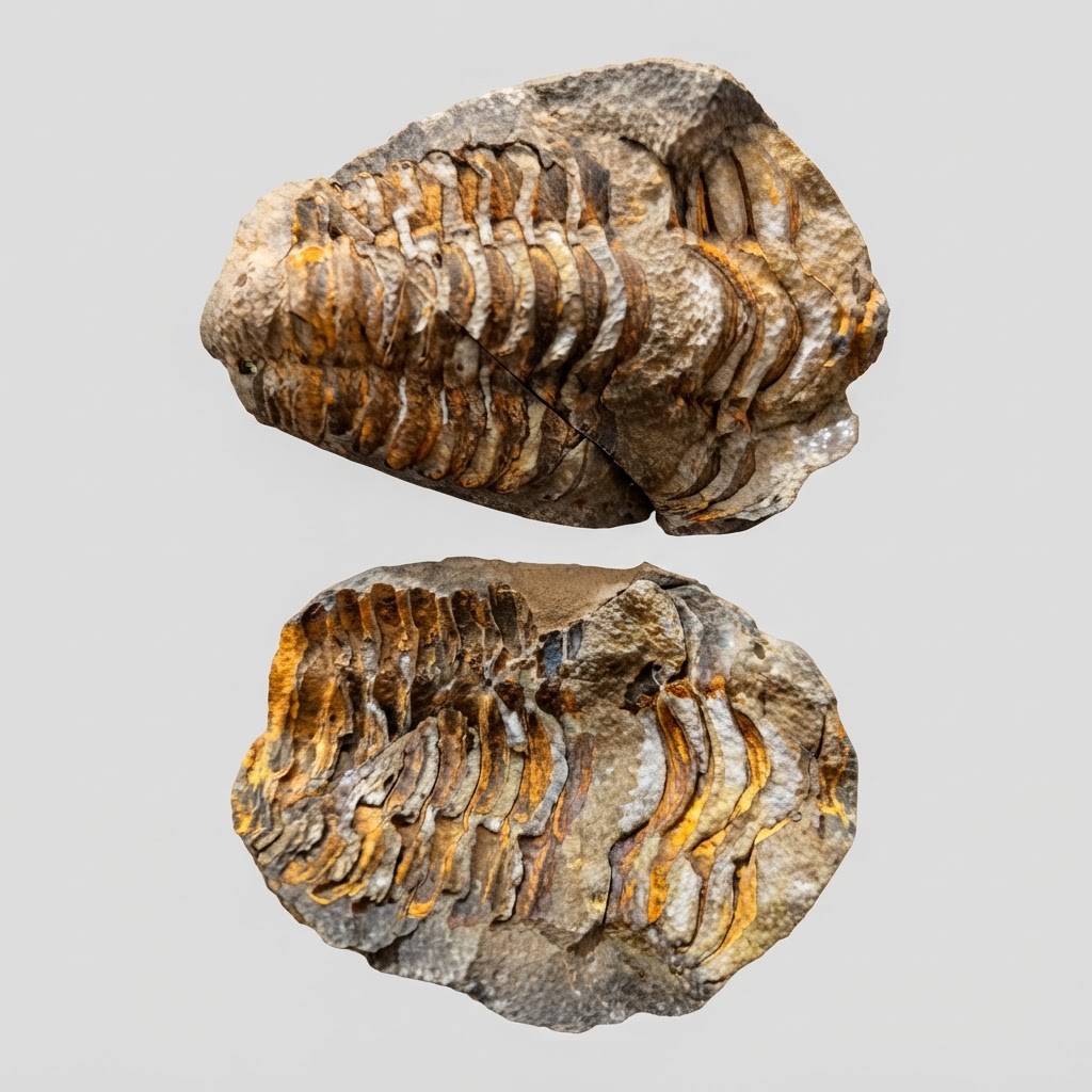 Fósil de trilobites original