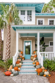The Statement pumpkin display