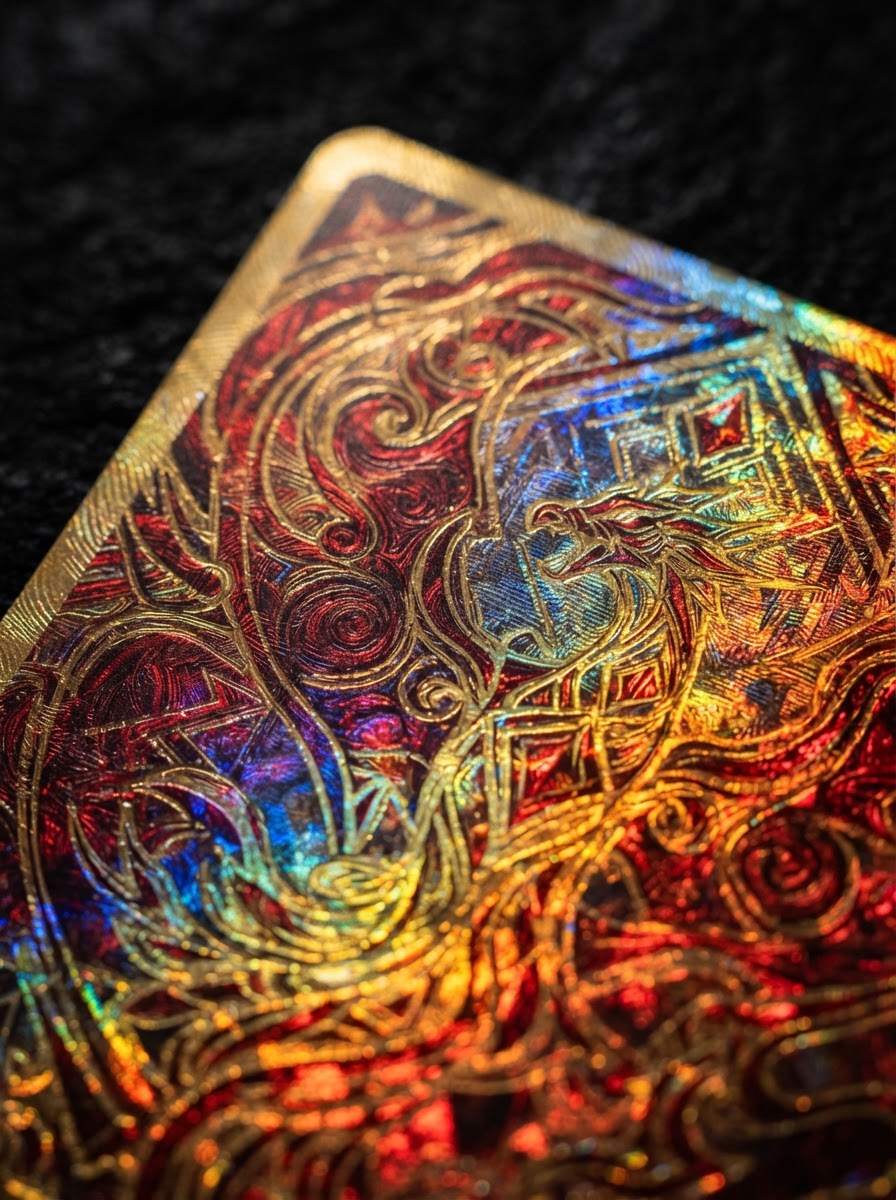 One Piece TCG holographic foil macro