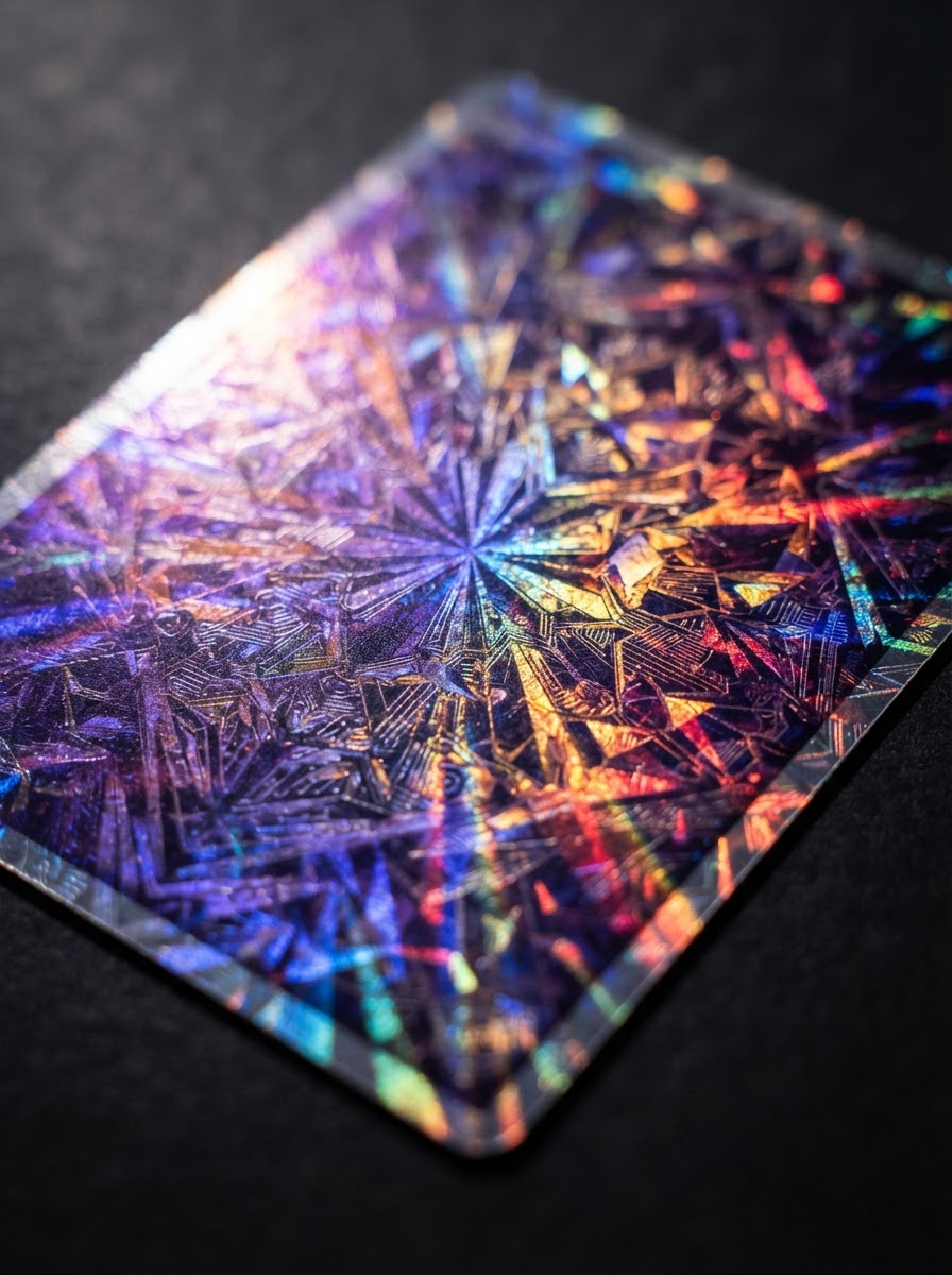 Disney Lorcana holographic foil macro