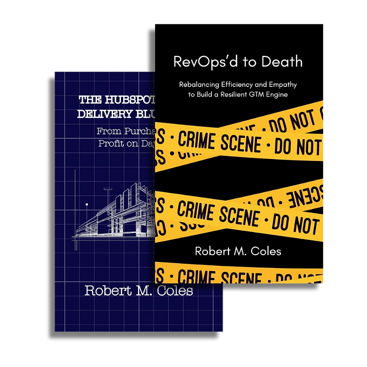 Featured companion books — The HubSpot Rapid Delivery Blueprint and RevOps'd to Death