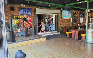 The Ferreira's stage and beer garden