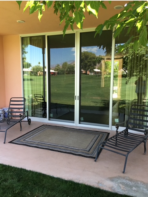 Custom-cut replacement window glass installed in a Coachella Valley home by Holland Glass & Mirror
