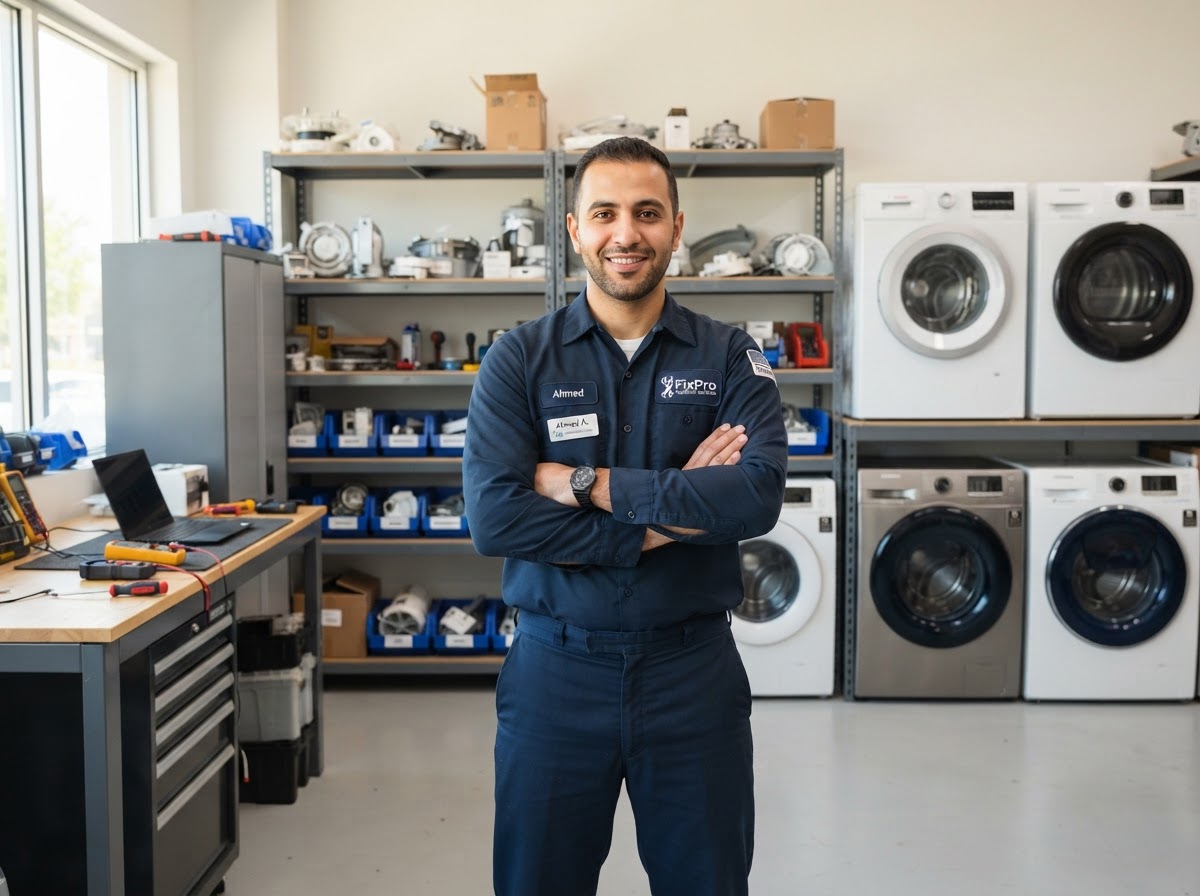 Washing machine repair technician