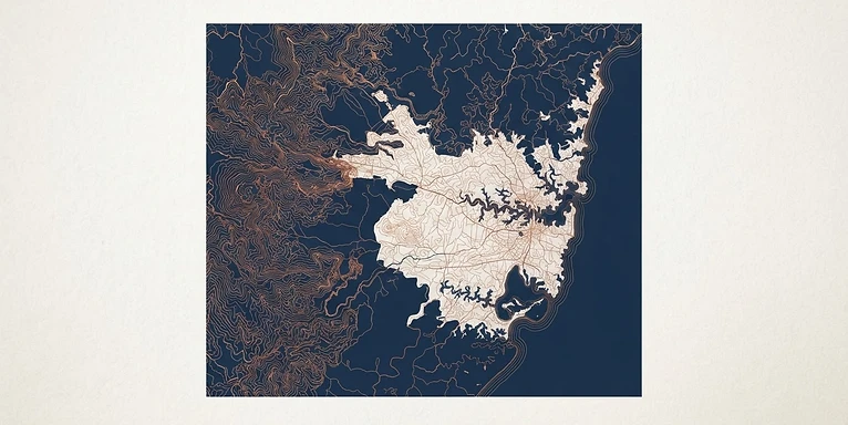 Map of Greater Sydney and Blue Mountains region