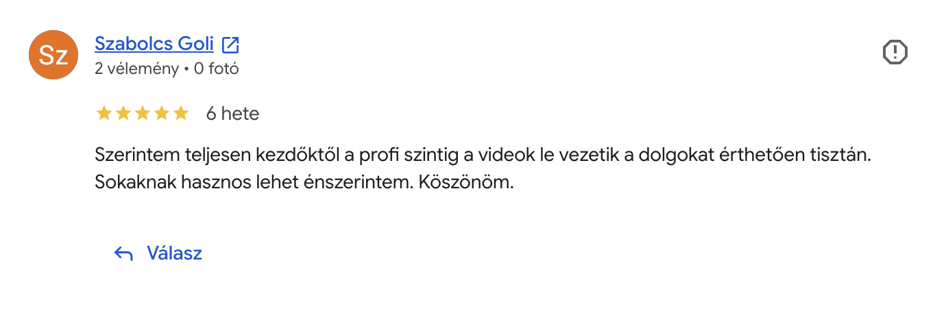 Szabolcs Goli Google-értékelése