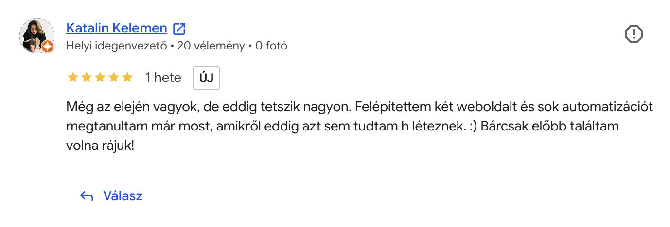 Katalin Kelemen Google-értékelése