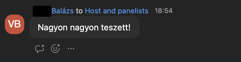 Balázs visszajelzése