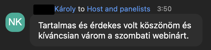 Károly visszajelzése