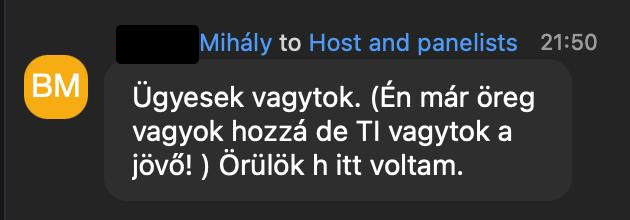 Mihály visszajelzése